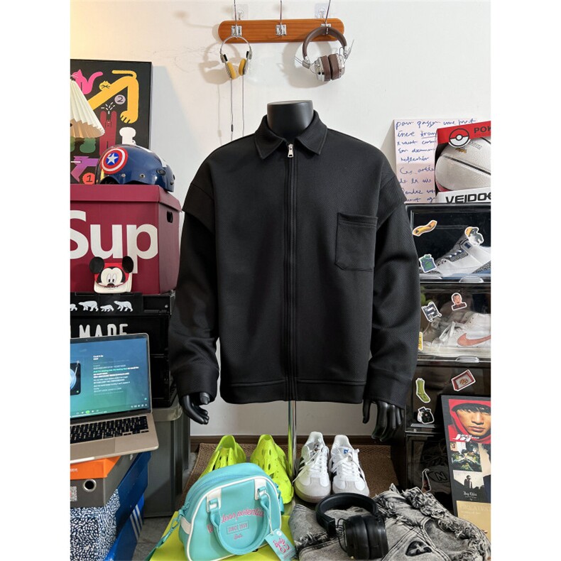 假模美式复古翻领夹克外套男100聚酯JK2505-特P65控118,男装夹克,电商B370