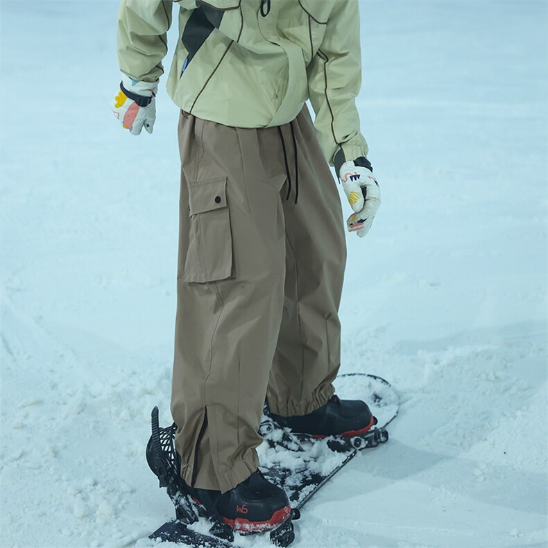 冬季户外防水保暖滑雪裤中性风加厚雪地裤K1157J加绒-P100控158,男装棉衣,电商A001