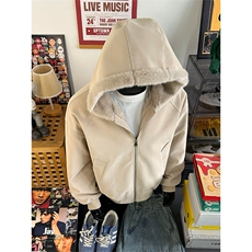 荔枝纹皮座山雕毛加绒连帽棉服男女同款保暖棉衣MP7826-特价P85，男装棉衣，电商A007