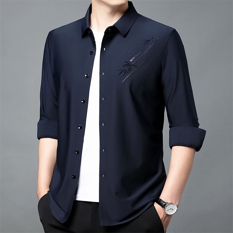 CM61138钱塘2020-2中年男士条纹时尚休闲秋季薄款百搭衬衫P82,男装衬衫,钱塘207-2