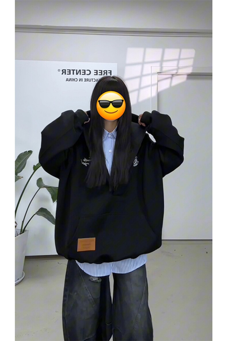 视频截图慎用!图片只做展示大货已到美式大V领连帽卫衣WY78069P68,男装卫衣,星座226-2