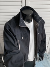 JK709-尺码M-3XL-P70-座山蟒工装外套秋季美式做旧宽松夹克，男装夹克，星座1811B