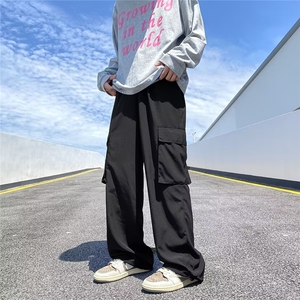 工装休闲裤男韩版潮流大口袋帅高街2025秋冬新款ins长裤K4581-P41图片