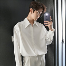 慵懒轻熟风长袖衬衫男女宽松休闲衬衣百搭秋季2025新款韩版潮流，男装衬衫，星座506A