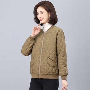 全年备货不下架~2023冬季新款菱格棉衣绗线轻薄款棉服图片