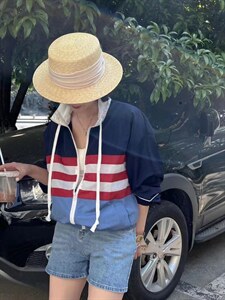 夏季新品欧洲站洋气撞色立领防晒衣,其它,L·H·X