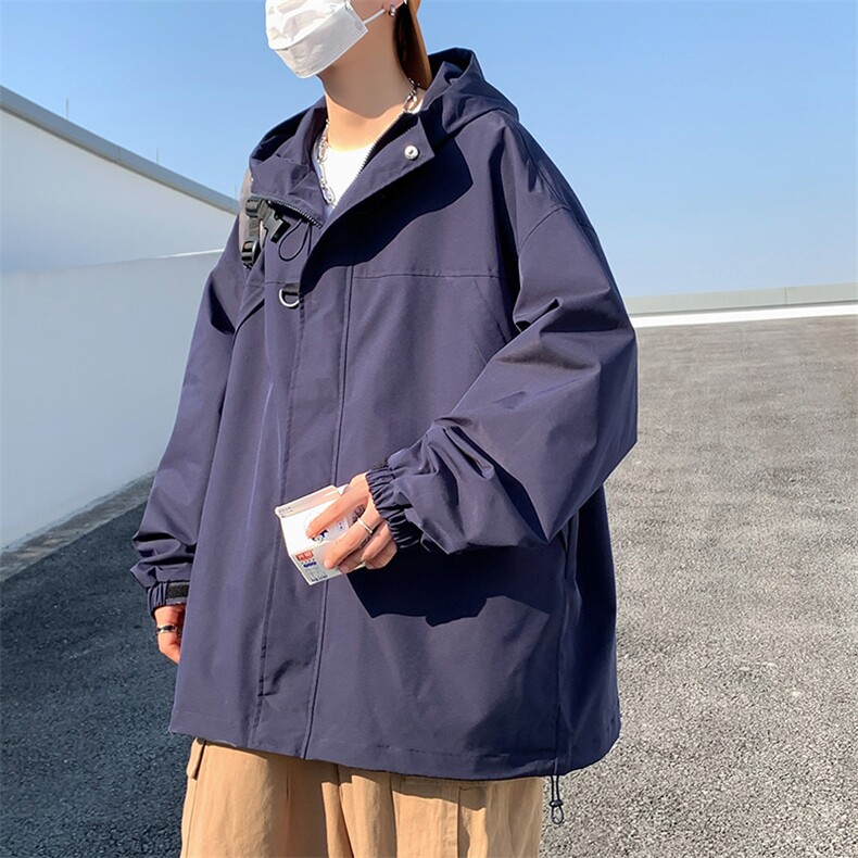 潮流宽松连帽夹克休闲户外冲锋衣A161-CYJK9116-P78,男装夹克,电商A161