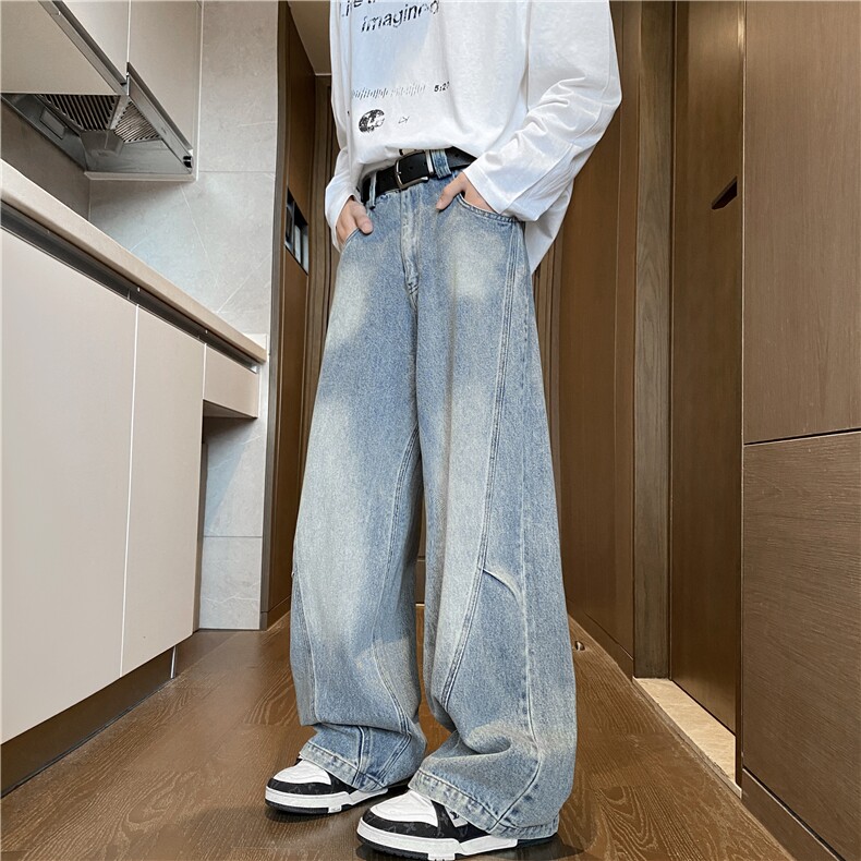 2026夏季美式复古水洗做旧潮流弯刀牛仔裤B315-K25412-特p42控78,男装牛仔裤,电商B315