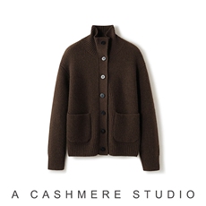 2026年秋季时尚百搭通勤简约休闲系扣开衫，女装羊绒衫，致织羊绒