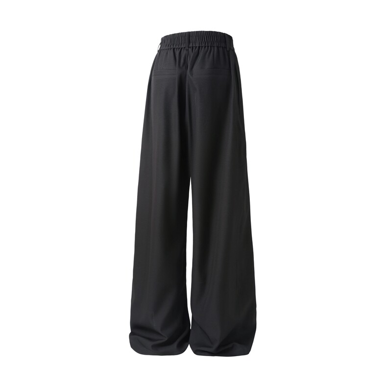 春秋美式高街休闲裤男女垂感阔腿西裤长裤纯色西装裤宽松直筒裤子,男装西服套装,电商A486
