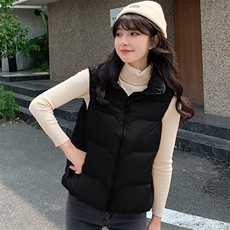 现货，羽绒服女休闲羽绒马夹时尚坎肩立领马甲背心一楼13P90K158，女装马甲，莘蕾