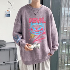 ！2023秋冬新款男士潮牌百搭圆领毛衣潮流针织衫M811P45，男装针织衫/毛衣，电商B220
