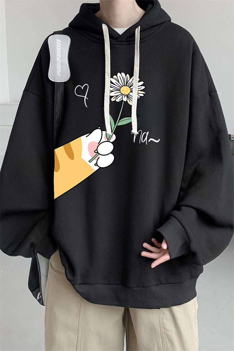 连帽卫衣男大码运动服帽衫外套WY2265-P35加绒款-P40,男装卫衣,电商A040