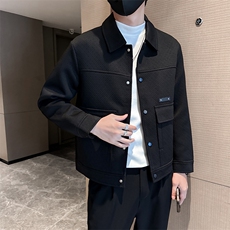 社会小伙男士秋冬纹理压皱2025秋季长袖夹克店主风JK0811-P125，男装夹克，电商A236