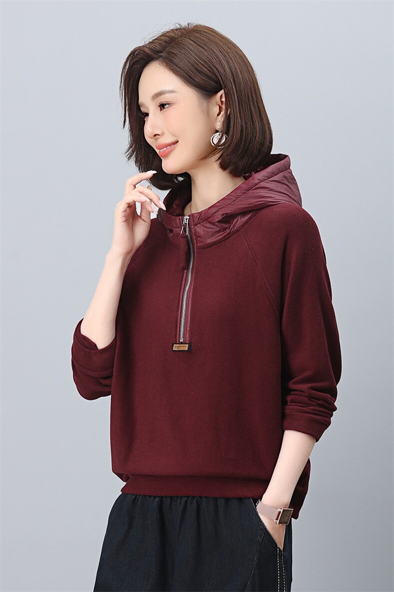 叶笙衣1188德绒连帽拉链卫衣,女装卫衣/绒衫,叶笙衣