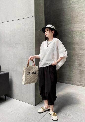 现货夏款蝙蝠袖拼接上衣，女装，琼卿格