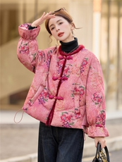 《欧货bao款现货》新中式100仁丝高档提花面料90羽绒服真水貂毛，女装羽绒服，众宇琦