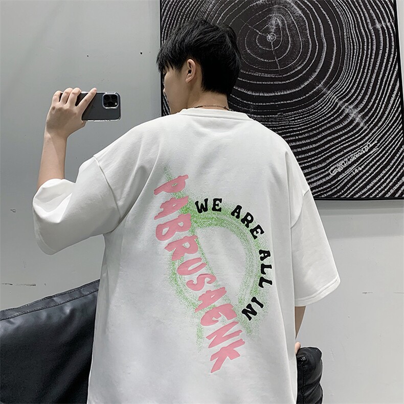 2025夏季原创设计oversize港风宽松休闲T恤B266-DX07-P30,男装T恤,星座B257-1