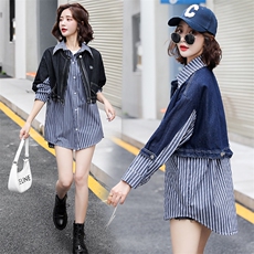 2022春季时尚简约大方气质优雅收腰显瘦休闲修身百搭潮流风衣外套，女装牛仔外套，瑶迪依秀