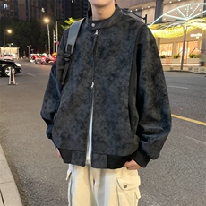 夜景机动皮衣扎染防水立领皮夹克男士休闲皮外套A406JK2550P88，男装夹克，星座309（原A406）
