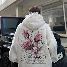 已注册/华棉春秋外景ins韩版宽松连帽卫衣男潮WY00724/P45加绒P50，男装卫衣，电商B316