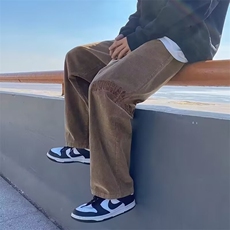 青少年美式复古休闲裤男长裤学生潮牌痞帅显腿长直筒裤A914/P38，男装休闲裤，星座506