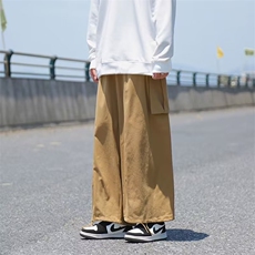 秋季新款日系宽松束脚休闲裤美式潮牌ins直筒工装裤男K4547-P40，男装休闲裤，星座512-2
