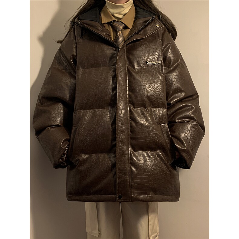 1中性风连帽鳄鱼纹金属装饰设计大码M-5XL棉衣男MY77744P128控168,男装棉衣,星座226-2