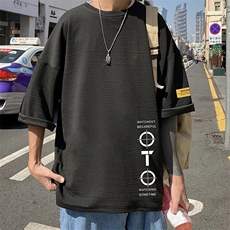 Q11114-P30春夏季七分袖t恤男大码五分袖男短袖中袖，男装T恤，电商A040