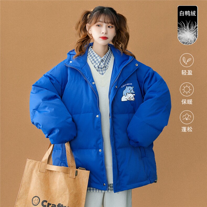 中性22冬季加绒加厚白鸭绒保暖情侣连帽羽绒服外套YR142P225控298,男装羽绒服,A247A