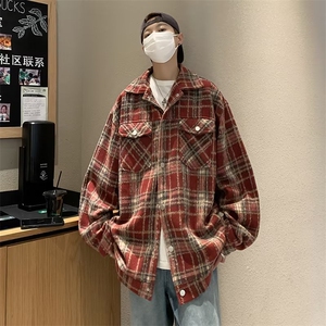 小香风外套男春秋季薄款日系格子上衣服美式情侣痞帅夹克 J47图片