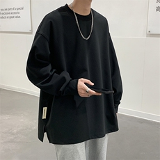 W2259-P482025春秋新款圆领重磅大码男潮ins开叉宽松卫衣，男装卫衣，星座109