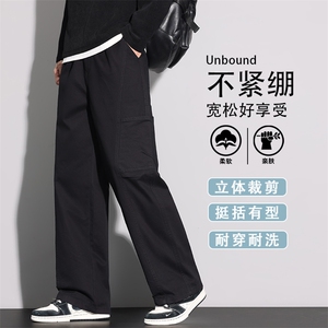 美式休闲工装裤男士2025秋季新款潮流纯棉直筒长裤子K6650-P60图片