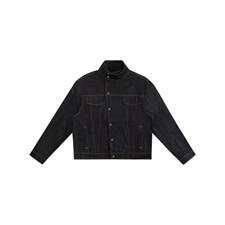 已做货DJK007-特批80自制工装立领原牛牛仔外套，男装工装外套，星座603-2