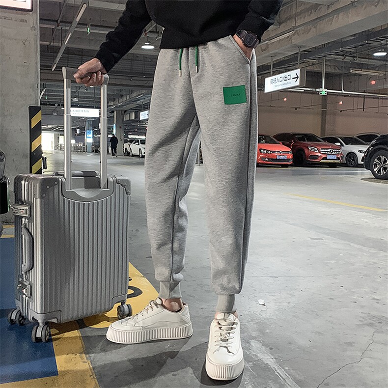 社会精神小伙春秋加绒卫裤运动束脚男裤DS-B249-KK93-P58-加绒P68,男装休闲裤,星座215（原电商B249）