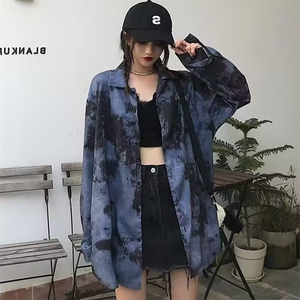 潮流气质新款慵懒原宿文艺时尚流行简约ins日系长袖衬衫百搭图片