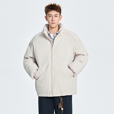 现货冬季美式休闲加厚雪山外套夹克立领纯色三防户外工装棉服，男装夹克，电商A486