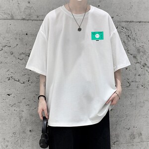 HT73264-P22 华夫格t恤男短袖男大码五分袖 大皂风图片