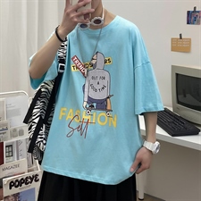 主推港风夏季短袖t恤男潮流时尚休闲t恤A210-A8362-P32控48图片