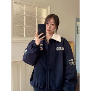 MA758-P76网图大牛津复合全刺绣摇粒绒领口情侣棉衣棒球服图片