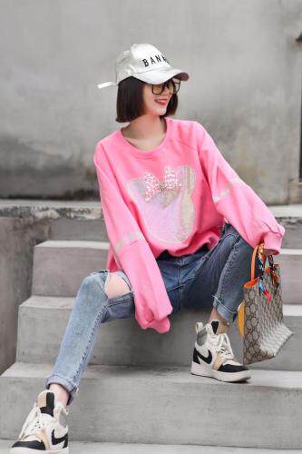 重工艺卫衣，女装卫衣/绒衫，卡菲莱