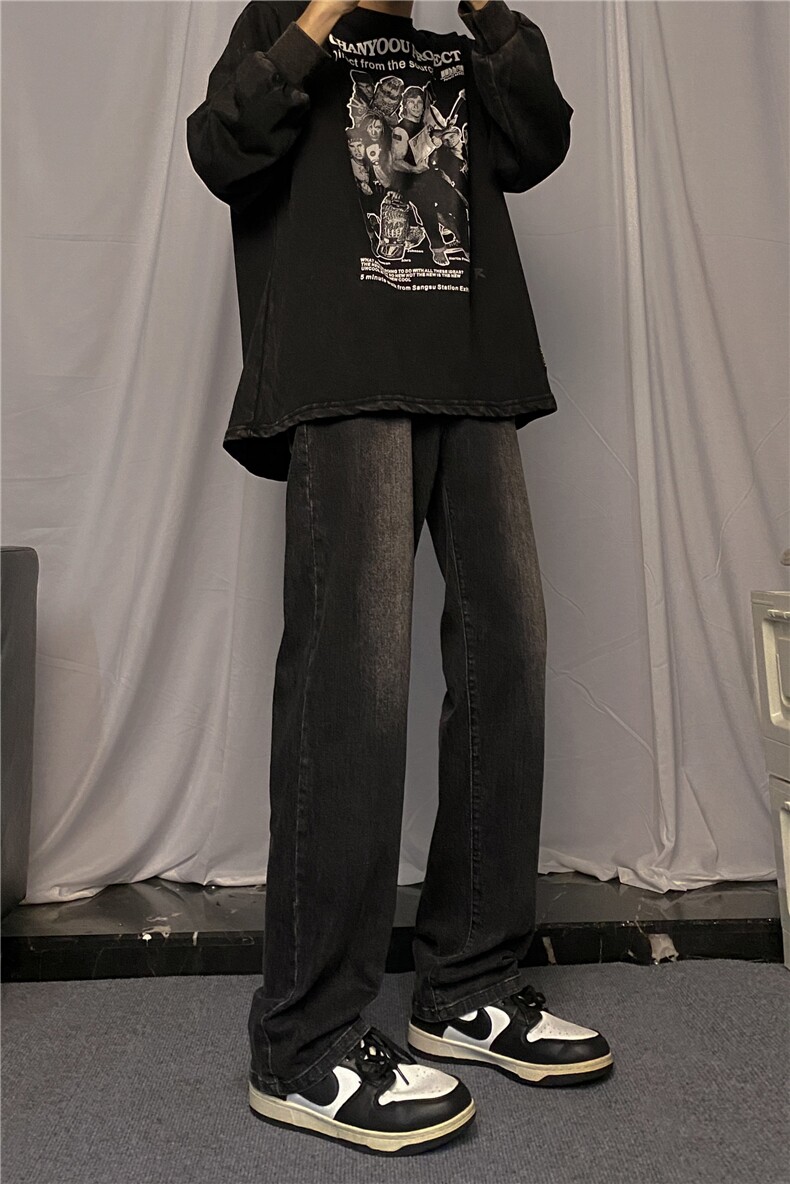 抖音爆新款男高街直筒修身水洗泥巴黄牛仔裤B315-K23252-P50控68,男装牛仔裤,电商B315
