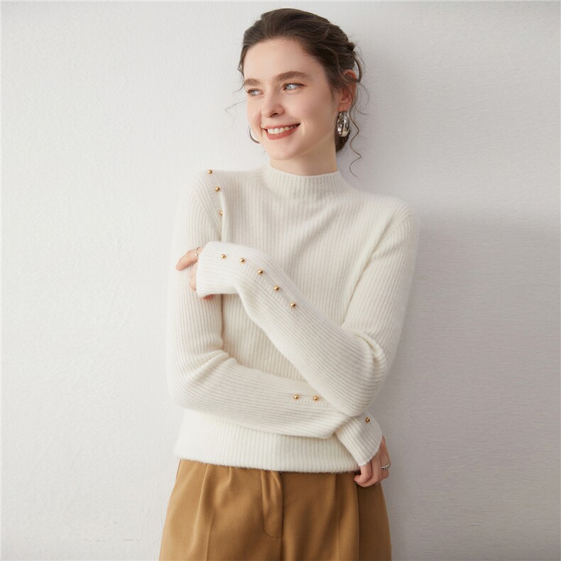 2025年秋季新款百搭半高领套衫，女装羊绒衫，蒂暖羊绒
