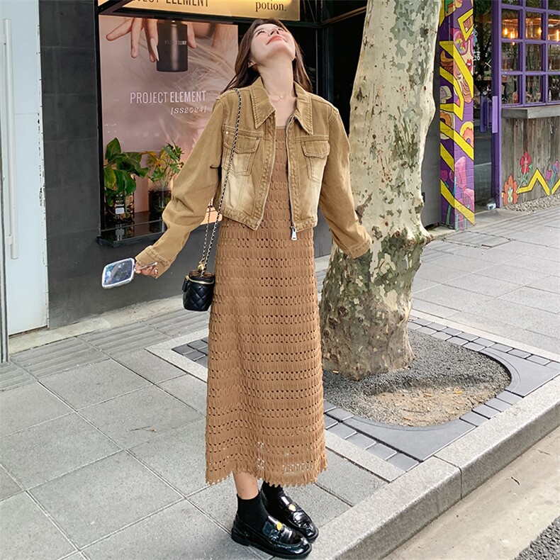 现货-春季新款卡其色两件套203-6023-P175-K248,女装套装/套裙,浙宝203