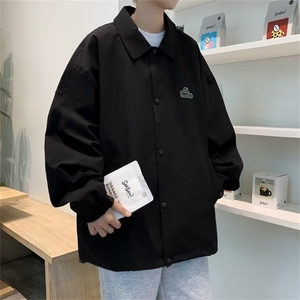 春秋季薄款外套男翻领夹克潮牌宽松纯色休闲CityBoy上衣 W8802图片