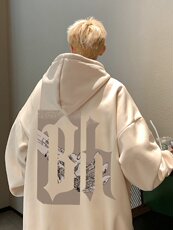 M003P60加绒65港风复古连帽卫衣秋冬美式重磅高街ins潮牌宽松外套，女装短外套，星座304A-1