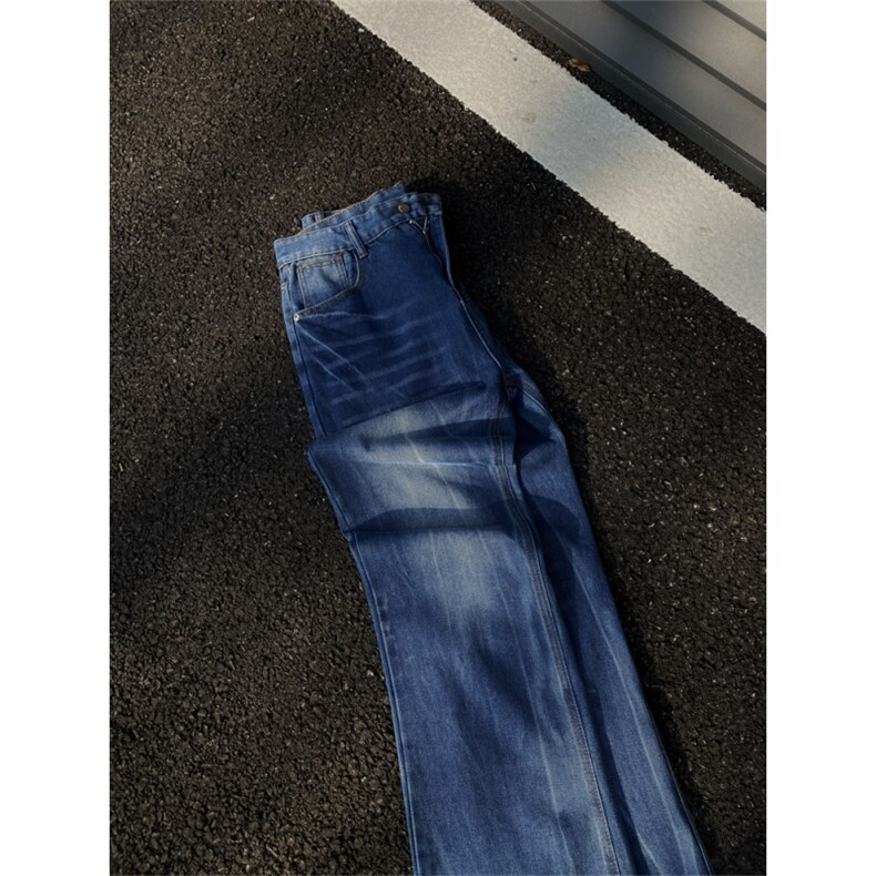 2024/直筒牛仔裤cleanfit高街蓝色拖地裤1005-3-SGN0039-P65控88,男装牛仔裤,星座1005-3