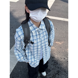 2025春夏新款提花格子长袖衬衫高品质格子衬衫复古外套CS254-P45图片