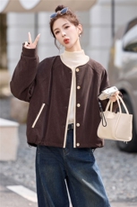 现货90白鸭绒圆领短款羽绒服女2025冬新款宽松时尚百搭保暖外套，女装羽绒服，琦鑫阁（原依鑫阁）