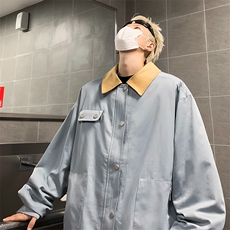 F439P68美式复古工装外套女春秋款小夹棉加厚拼接撞色潮，男装工装外套，星座512-6